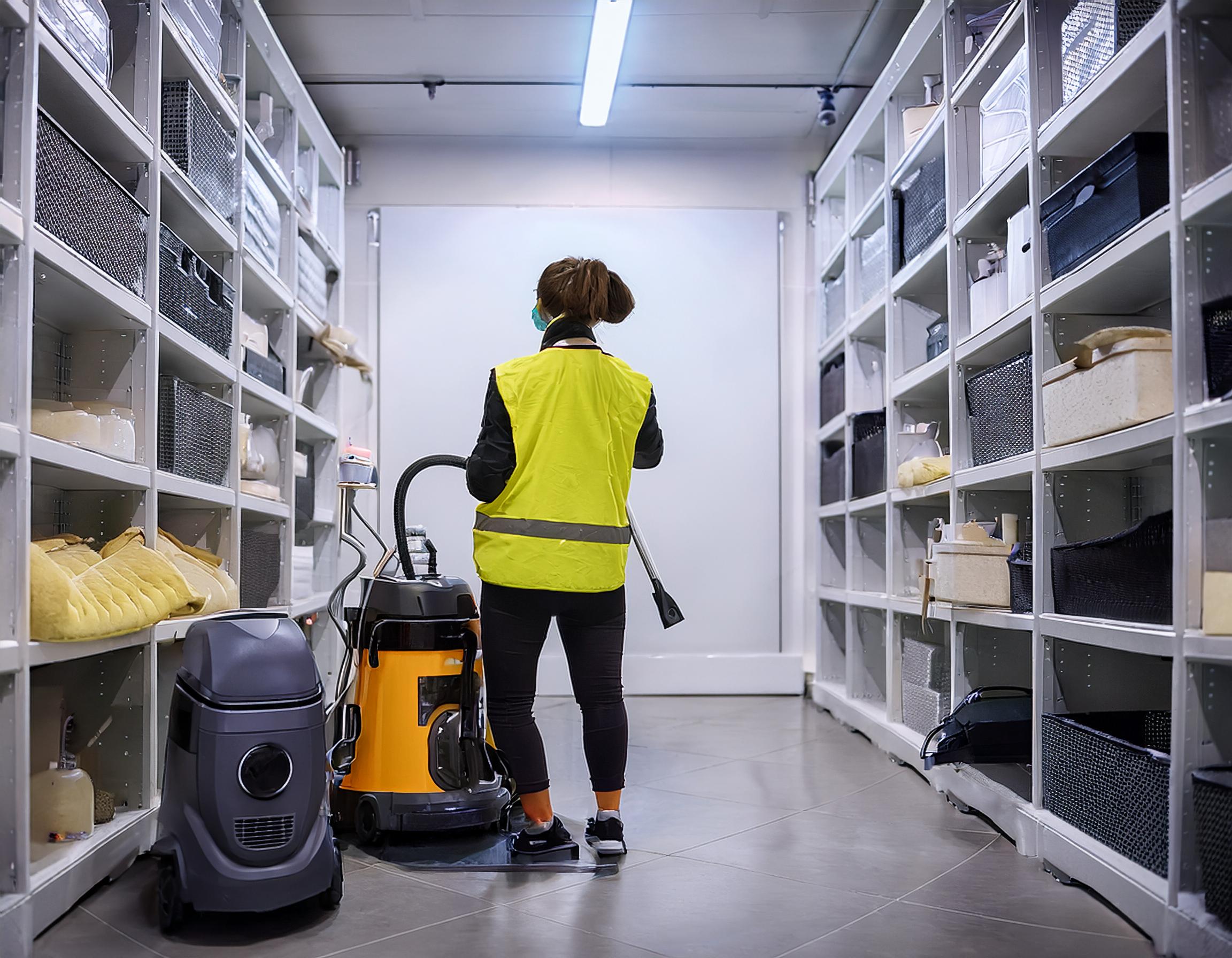 Frau, die mit einem Kunden in einem Büro spricht